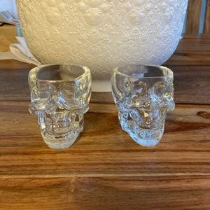 2 skull shot glasses, 2 ounces each